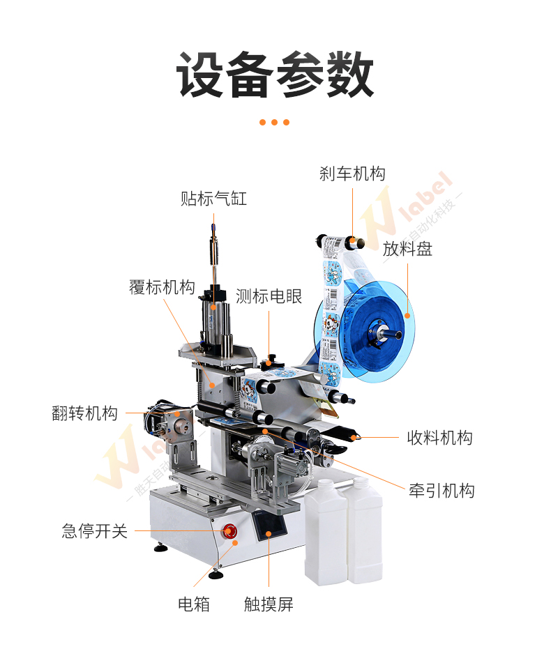 半自動(dòng)滾貼平面貼標(biāo)機(jī)+多功能貼標(biāo)